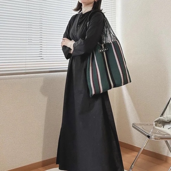 MARNI MARKET HAMMOCK BAG - DARK GREEN - Picture 6 of 7